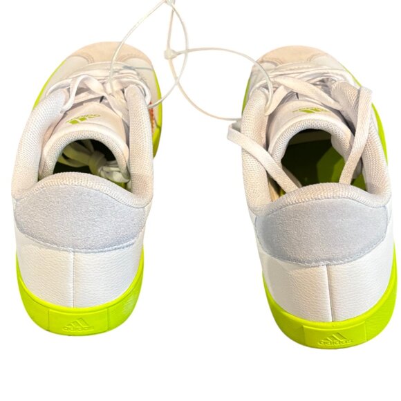 adidas VL Court 3.0 kid's sportswear shoe white/clear sky/solar slime sz 5 NWOB - Picture 5 of 9